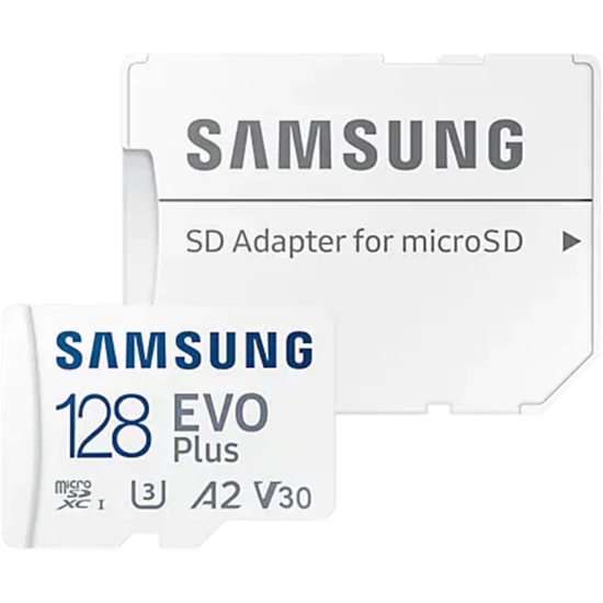 تصویر  کارت حافظه microSDXC سامسونگ مدل Evo Plus A1 V10 کلاس 10 استاندارد UHS-I U3 سرعت 130MBps ظرفیت 128 گیگابایت به همراه آداپتور SD